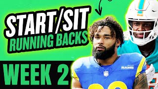 🔥 WEEK 2 RB MUST StartSit Picks 🚀  2024 Fantasy Football Advice [upl. by Cecilia]