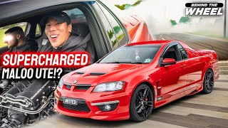 18YEAROLD DRIVES DRIFTS amp SKIDS HIS 750HP SUPERCHARGED HOLDEN HSV MALOO UTE  Behind The Wheel [upl. by Oirotciv]