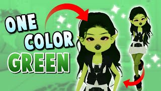 IT Girl ONE COLOR Challenge GREEN  Roblox [upl. by Suruat]