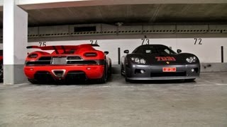 Exotic car garage Koenigsegg Agera R CCXR 458 Italia MC Stradale GT3 RS R8 GT [upl. by Attenod]