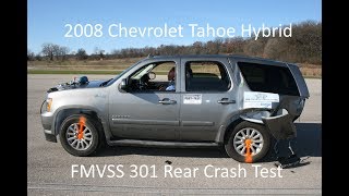 20082013 Chevrolet TahoeGMC Yukon Hybrid FMVSS 301305 Rear Crash Test 50 Mph [upl. by Godber]