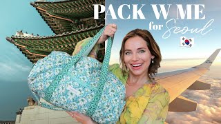 pack with me for SEOUL South Korea 🇰🇷 long haul flight prep [upl. by Megan]