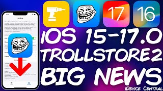 TrollStore 2 Update RELEASED iOS 155  1661  170 ALL DEVICES Permanent Apps No Revokes [upl. by Selij]