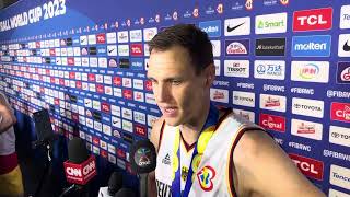 Johannes Voigtmann praised Gordon Herbert after winning the 2023 FIBA World Cup [upl. by Yasmeen]