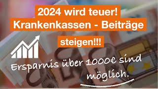 Diese Krankenkassen werden 2024 teurer Ersparnis von 1000€ und mehr sind möglich [upl. by Bremer942]