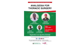 Analgesia for Thoracic Surgery by Dr Brian Michira courtesy of Troikaa Pharmaceutical [upl. by Palecek]