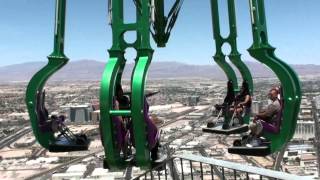 USA Las Vegas Stratosphere Tower bei Tag und Nacht X Scream Sky Jump Big Shot Insanity [upl. by Rocky]