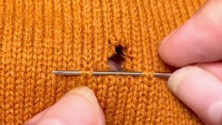 Great Way to Repair Holes in Sweaters Without Traces🌟Tutorials for Beginners [upl. by Lak]