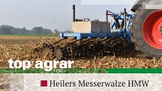 top agrar Fahrbericht  Heilers Messerwalze HMW 60  1440 Messer gegen Maisstoppeln [upl. by Aeslahc]