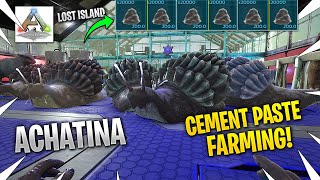 How To Make A Cement Paste Farm Achatina Taming  ARK Lost Island [upl. by Etnuahs]