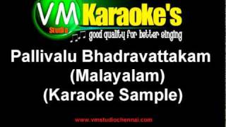 Pallivalu Bhadravattakam Karaoke Malayalam Song [upl. by Eehc]