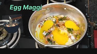 Egg Maggi recipe Egg noodles recipe in telugu  Maggi masala full video [upl. by Stichter972]