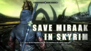 Save Miraak Fight Hermaeus Mora Dragonborn DLC Alternate Ending [upl. by Oicelem]