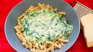 Nudeln mit Spinat und Parmesan Rezept und Anleitung [upl. by Notrem]