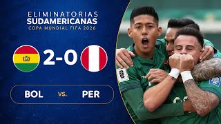 BOLIVIA vs PERÚ 20  RESUMEN  ELIMINATORIAS SUDAMERICANAS  FECHA 5 [upl. by Izzy]