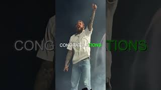 POST MALONE  CONGRATULATIONS LIVE 🔥 [upl. by Weinshienk]