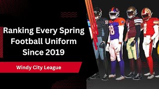 Ranking Spring Football Uniforms Since 2019 AAF XFL amp USFL [upl. by Lenard]