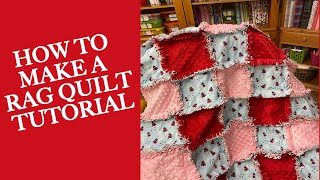 HOW TO MAKE A RAG QUILT TUTORIAL  EASY RAG QUILT [upl. by Adlesirk]