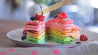 How to Make Rainbow Pancakes Make Someone Happy  No 07 [upl. by Ethelda]