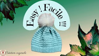 🧶BONNET TRICOT Bébé HommeFemmeEnfant [upl. by Nnaihs]