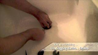 How to Unclog a Slowdraining Bathtub Drain [upl. by Auqinahc952]