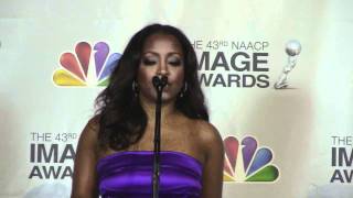 Keshia Knight Pulliam Speaks at 43rd NAACP Image Awards Ceremony in the Press Room [upl. by Assyli]