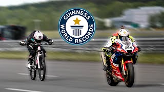 Fastest Towed Bicycle  Guinness World Records [upl. by Alla]