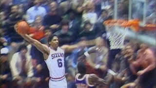 Dr J famous quotRock the Babyquot Cradle Dunk against the Lakers [upl. by Nivad]