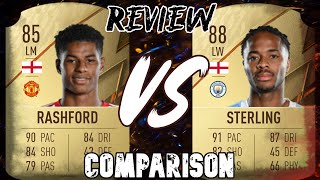 RAHEEM STERLING 88 VS MARCUS RASHFORD 85  FIFA 22 PLAYER REVIEW  FIFA 22 ULTIMATE TEAM [upl. by Tahp]