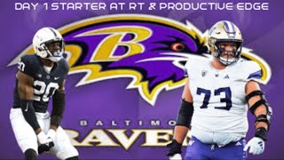 Ravens Select OT Roger Rosengarten at 62 amp EDGE Adisa Isaac at 93 RavensFlock NFLDraft [upl. by Biggs]