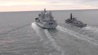 RFA Tidespring conducts RAS with HMS Sutherland [upl. by Oirram]