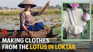 Waste to wealth Weaving clothes from the lotus stem  Manipurs Bijiyashanti Tongbram [upl. by Bobseine]