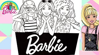 BARBIE AND FRIENDS Coloring Pages with Markers  BARBIE DREAMHOUSE ADVENTURES Coloring Book Pages [upl. by Demetre]