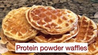 Protein powder waffles [upl. by Ynahirb]