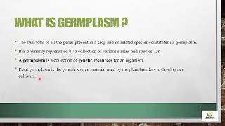 Germplasm Conservation [upl. by Dempstor920]