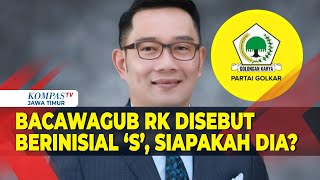 Airlangga Sebut Bacawagub Ridwan Kamil Sementara Berinisial S Siapakah Dia [upl. by Aled710]