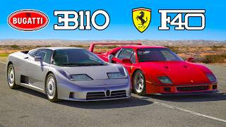 Ferrari F40 v Bugatti EB110 DRAG RACE [upl. by Betsey652]