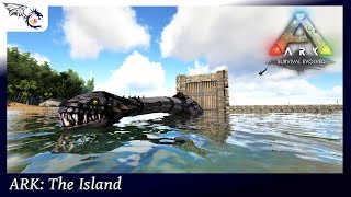 Trapping amp Taming A Plesiosaur In Mosasaurus Infested Water  ARK The Island 39 [upl. by Oinotnaesoj]