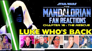 Return of the JEDI  FAN REACTIONS to The Mandalorian  Chapter 16 THE RESCUE  Season Finale [upl. by Elva]