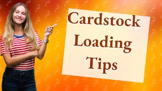 How do I load cardstock into my HP printer [upl. by Marga]