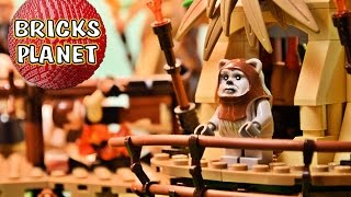 Ewok Village 10236 LEGO Star Wars  Review Stop Motion TimeLapse Build [upl. by Silvio]