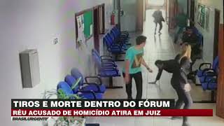 RÉU ACUSADO DE HOMICÍDIO ATIRA EM JUIZ  BRASIL URGENTE [upl. by Siram691]