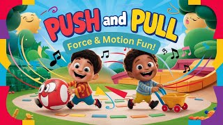 push and pull  push and pull song for kids  force and motion for kids  science for kids [upl. by Waldner]