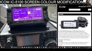 ICOM ID5100 CHANGE SCREEN COLOUR [upl. by Thetes]