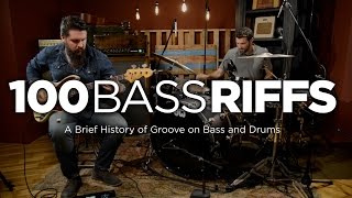 100 Bass Riffs A Brief History of Groove [upl. by Aleafar]