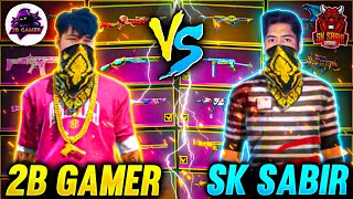 Rare Gun Skill Battle😯 SK Sabir Boss👑 Vs 2B Gamer  You Must Watch  Garena Freefire [upl. by Edahs408]