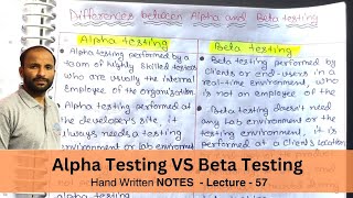 Difference between Alpha and Beta Testing  Software Engineering Tutorials [upl. by Noffets]