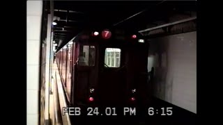 IRT Flushing Line Redbird R36ML 7 Train Trip to Main Street 22401 [upl. by Yong]