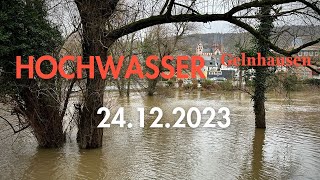 Hochwasser in Gelnhausen  24122023  MainKinzigKreis [upl. by Nickey]