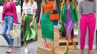 ATUENDOS MODERNOS con ROPA de COLORES DE MODA 2023 COMBINA los COLORES EN TENDENCIA de MDOA 2023 [upl. by Goldshell]